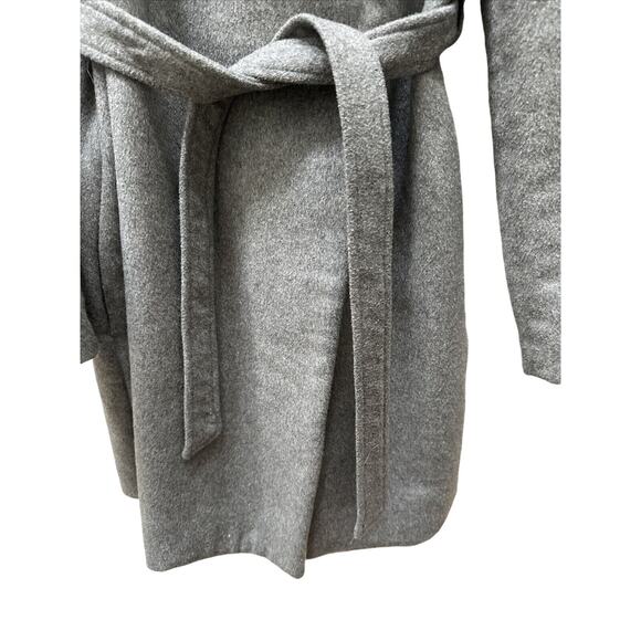 Pim + Larkin Wool And‎ Poly Wrap Coat Grey Womens Large - Picture 15 of 16